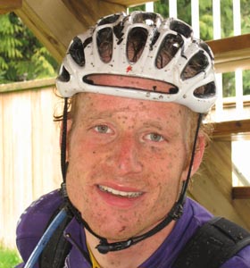 seppel riding in the rain